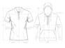 design polo shirt, hoodie technical sketch and techpack