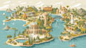 draw custom travel illustrated vector map design