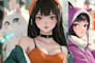 illustrate stylised anime character concept illustration