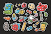 draw cartoon doodle stickers design