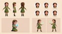 create a professional childrens book character sheet
