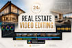 do professional real estate video editing within 24 hours