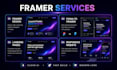 design a modern framer website saas landing page and convert figma to framer
