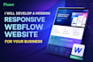 create a professional webflow website with cms and animations
