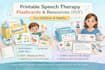 create printable speech therapy resources and flashcards