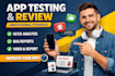 test and review your mobile app with detailed user feedback