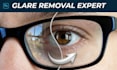 remove glare from glasses and retouch eyes naturally