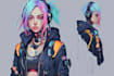 create cyberpunk character art