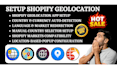 setup shopify geolocation via blaze selecty glc geos geopro geolocation orbe