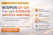 write publish and research article on google scholar, scopus index writing