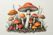 craft captivating fungi and botanical art
