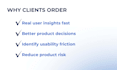conduct moderated user interviews with actionable insights