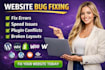 fix bugs in wordpress wix shopify woocommerce webflow bigcommerce website