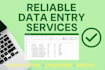 provide fast and reliable data entry services