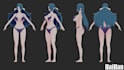 make 3d anime character cell shade texture for streaming