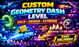 geometry dash solo level design and build a custom modern gd decor