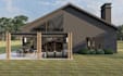 create 3d farmhouse, barndominium, tiny house, facade rendering