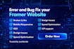 fix your framer website issues or redesign it