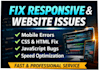 fix HTML CSS bugs and responsive issues