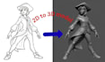 convert 2d to 3d model, sketch to 3d model photo to 3d for 3d printing
