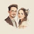 draw couple portraits in digital art