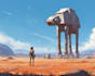 create  sci fi character art and star wars illustrations