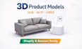 create 3d glb, gltf and usdz models for shopify and amazon product pages