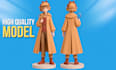 create custom 3d anime character, figurine and action figure for 3d printing
