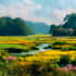 create artistic impressionist scenery for your wall