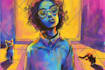 do neon colourful sketchy illustrations
