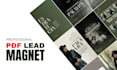 create professional lead magnet design, pdf lead magnet