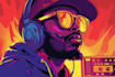 create hip hop cartoon album cover art