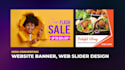 design high converting web banner, website slider
