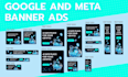 create web banners, google ads, blog post images any size