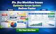 fix jira workflow issues and optimize scrum sprint delivery