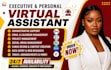 be your personal assistant executive virtual assistant admin and daily tasks