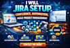 jira setup, confluence, automation, agile project management