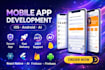 do app development, android ios app, creation flutter app, saas app ai software