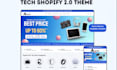 build a tech gadget shopify store, electronic website, home gadget store