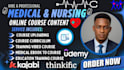 do medical online course content, course curriculum course creation ebook writer