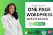 one page website design one pager sales page squeeze page landing page design