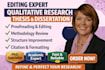 edit your qualitative research, research thesis and proposal, dissertation,essay