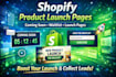 create shopify product launch coming soon and waitlist pages