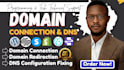 connect domain, fix dns, email, redirect or transfer to godaddy,