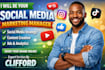 be your social media marketing manager