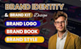 design logo with brand guidelines, style guide, brand book