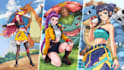 draw pokemon trainer and your team concept art