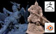 sculpt print dnd miniatures, tabletop games terrain model 3d printable stl file