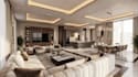 revamp 3d exterior penhouse model, duplex villa design, interior bedroom render