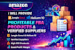 do amazon wholesale product research and supplier sourcing for fba